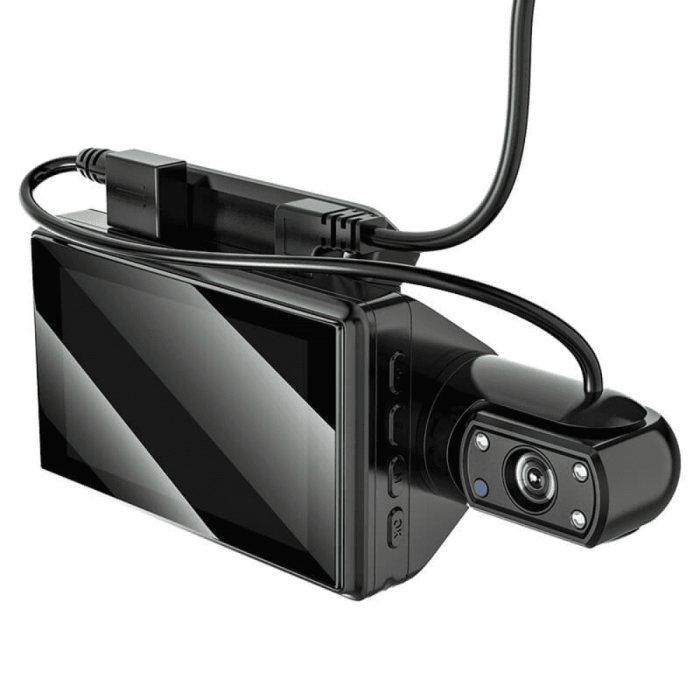 Видеорегистратор HOCO DI07 3" IPS, HD, 2 камеры, Black