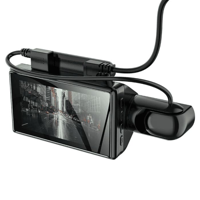 Видеорегистратор HOCO DI07 3" IPS, HD, 2 камеры, Black