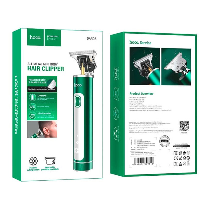 Машинка для стрижки волосся HOCO DAR03 Green