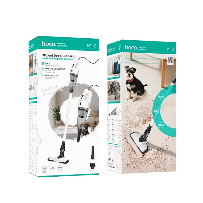 Ручний пилосос для сухого прибирання Hoco HY10 120W White