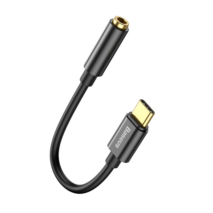 Переходник BASEUS L54 Type-C to AUX 3.5 mm Black