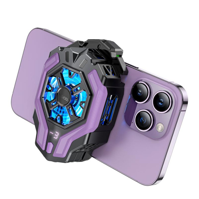 Куллер для телефону HOCO GM26 4.5-7", RGB, Black-Purple