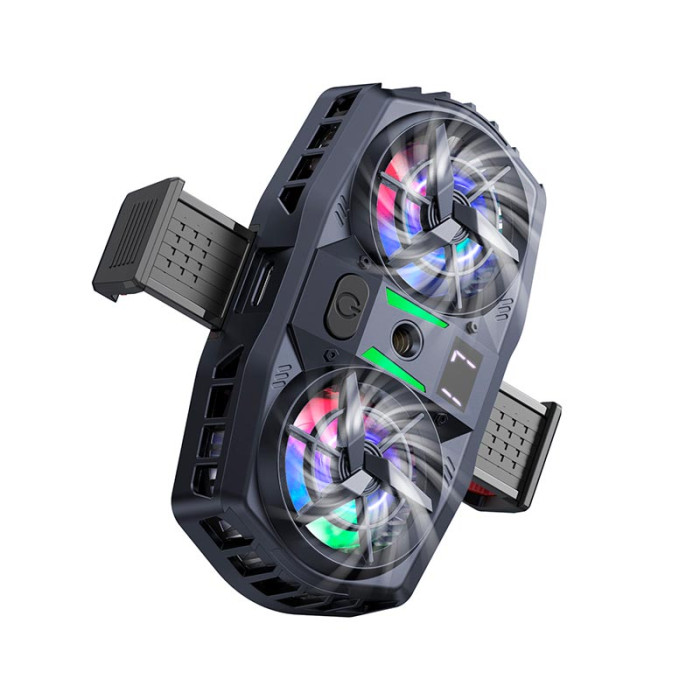 Куллер для телефону HOCO GM36 4.5-7", RGB, Black