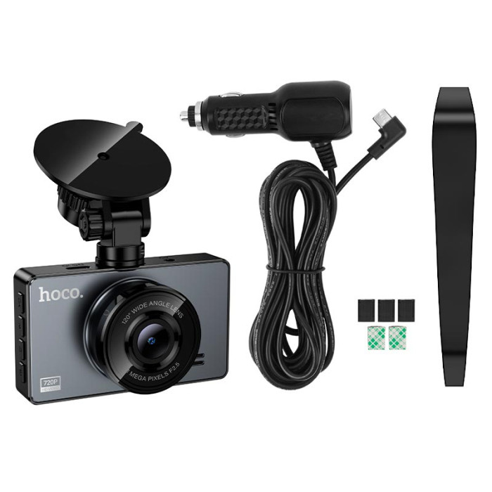 Видеорегистратор HOCO DV14 3" IPS, 720p/25FPS, G-sensor Grey