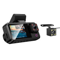 Відеореєстратор HOCO DV15 2" IPS, 720p/30FPS, WiFi, 3 камери, Black