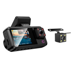 Відеореєстратор HOCO DV15 2" IPS, 720p/30FPS, WiFi, 3 камери, Black