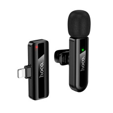 Бездротовий петличний мікрофон HOCO L20 Lightning Black