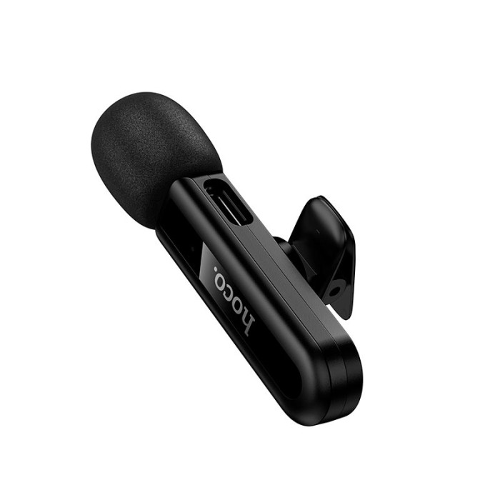 Бездротовий петличний мікрофон HOCO L20 Lightning Black