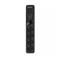 Мережевий фільтр Proove Power Strip P-04  4x220V / 4хUSB / 2хType-C / 2500W 2 м, Black