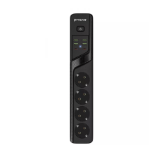 Мережевий фільтр Proove Power Strip P-04  4x220V / 4хUSB / 2хType-C / 2500W 2 м, Black