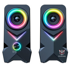 Акустична система для ПК Onikuma L2 RGB 10W, BT / AUX / USB Black