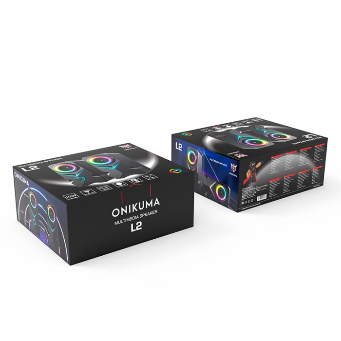 Акустическая система для ПК Onikuma L2 RGB 10W, BT / AUX / USB Black