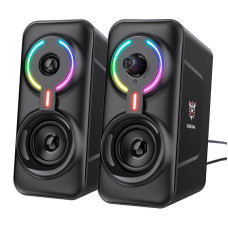 Акустична система для ПК Onikuma L6 RGB 2x5W, BT / AUX / USB Black