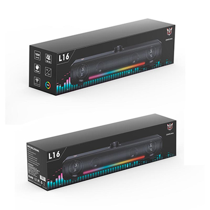 Саундбар для ПК ONIKUMA L16 RGB 2х5W / BT / USB Black