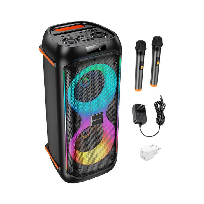 Караоке-колонка Borofone BP26 BT5.4 TF / AUX / USB / FM / BT / TWS, 50W, 5 ч Black