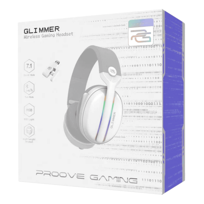 Бездротові ігрові навушники Proove Gaming Glimmer White