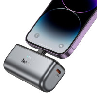 Повербанк Hoco Q31 5000mAh, Lightning / Type-C / 20W / 3A, Grey