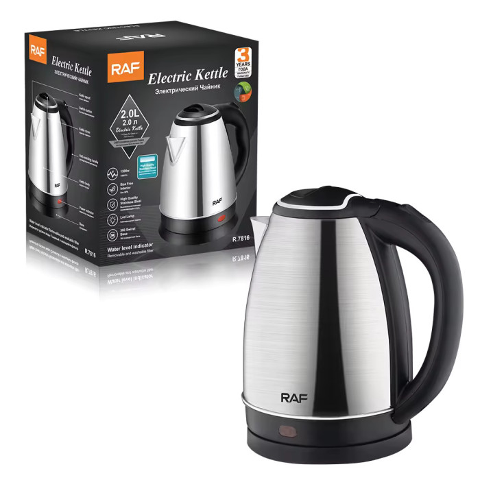 Электрочайник RAF R7816 2 л, 1500W Grey