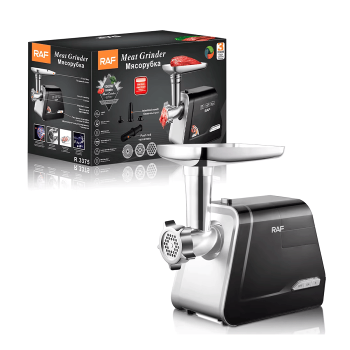 Електрична м’ясорубка RAF R3375 3600W Black