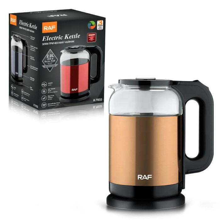 Электрочайник RAF R7832 2 л, 1500W Gold