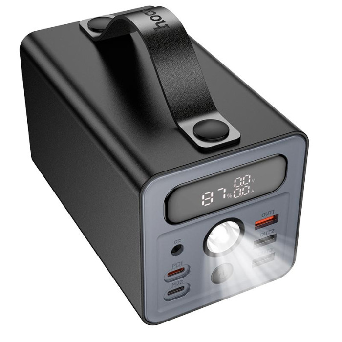 Повербанк Hoco J138 60000mAh, 3USB / 2Type-C / DC12V / PD-QC / 22.5W / 3A, Black
