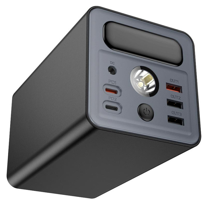 Повербанк Hoco J138 60000mAh, 3USB / 2Type-C / DC12V / PD-QC / 22.5W / 3A, Black