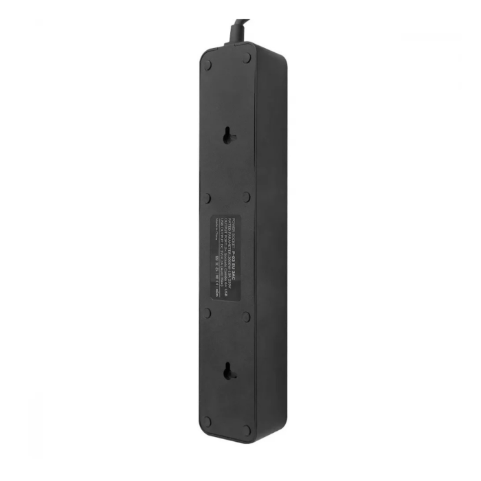 Мережевий фільтр Proove Power Strip P-03 3x220V / 4хUSB / 2хType-C / 2500W 2 м, Black