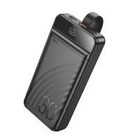 Повербанк HOCO J123B 30000mAh, Type-C / Lightning  / 2 х USB / 22.5W / 3A, Black