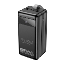 Повербанк HOCO DB50 80000mAh, 2 х Type-C / 4 х USB / 22.5W / 3A, Black