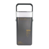 Повербанк Remax RPP-596 40000mAh, 2 х Type-C / 2 х USB / 22.5W / 5A, Grey