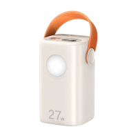 Повербанк Remax RPP-123 60000mAh, 2 х Type-C / 3 х USB / 27W / 2.1 A, Beige