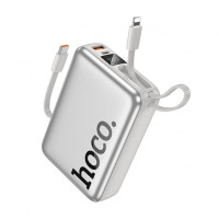 Повербанк Hoco Q39 20000mAh, Lightning / USB / Type-C / 22.5W, Silver