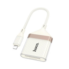 Перехідник 2 в 1 HOCO UA40 Lightning / 480Mbps / OTG / 2TB Max, White-Gold