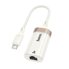 Перехідник Hoco UA41B Type-C to RJ45 100 Мбіт White-Gold