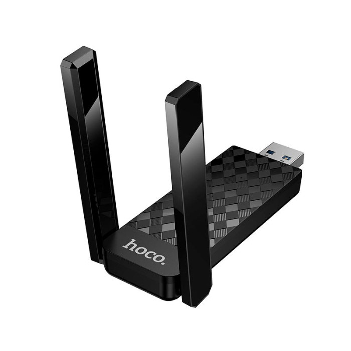 Адаптер WiFi Hoco HI34 / WiFi6 / 2.4G / 5G / 600Мбіт/с , Black