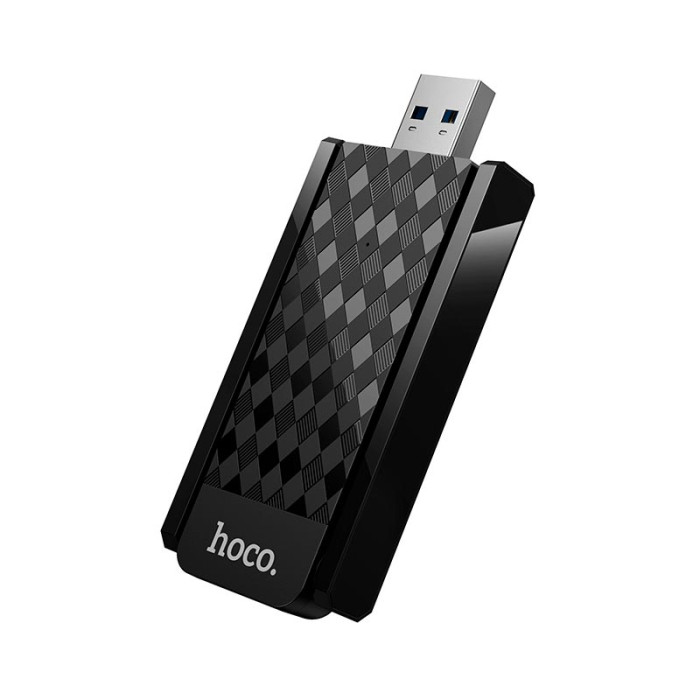 Адаптер WiFi Hoco HI34 / WiFi6 / 2.4G / 5G / 600Мбіт/с , Black
