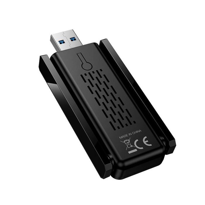 Адаптер WiFi Hoco HI34 / WiFi6 / 2.4G / 5G / 600Мбіт/с , Black