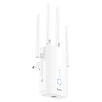 Репітер WiFi Hoco HI35 / WiFi4 / 2.4G / 300Мбіт/с , White