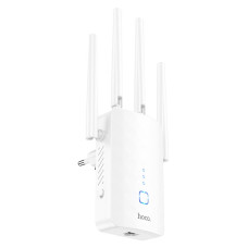 Репітер WiFi Hoco HI35 / WiFi4 / 2.4G / 300Мбіт/с , White