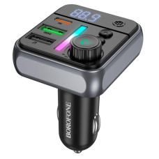 FM модулятор BOROFONE BC50 2USB / 1Type-C / PD / QC / 38W / 3A, BT5.4 Black