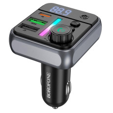 FM модулятор BOROFONE BC50 2USB / 1Type-C / PD / QC / 38W / 3A, BT5.4 Black