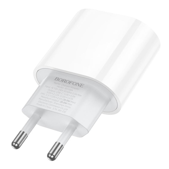 Сетевое зарядное устройство BOROFONE BA100A 20W White