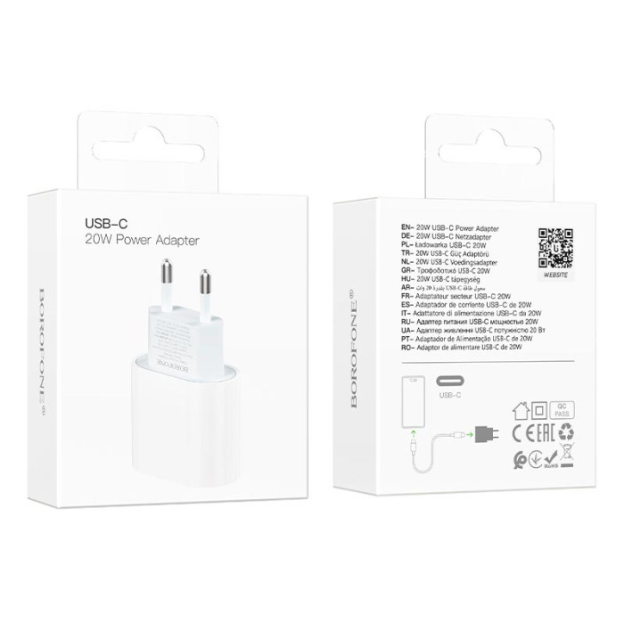 Сетевое зарядное устройство BOROFONE BA100A 20W White