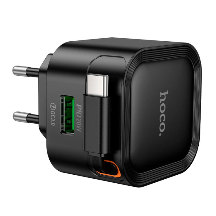Сетевое зарядное устройство Hoco C154A 20W Black