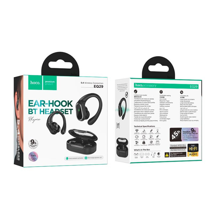 Вакуумные наушники TWS HOCO EQ29 Black