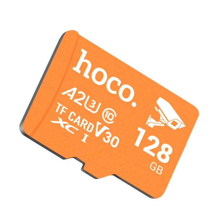 Карта памʼяті HOCO CL10 MicroSD на 128GB Class V30 Orange