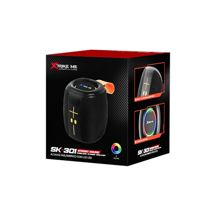 Портативна колонка XTRIKE ME SK-301 BT5.4, USB / TF / FM / AUX, 8W, 3 год Black