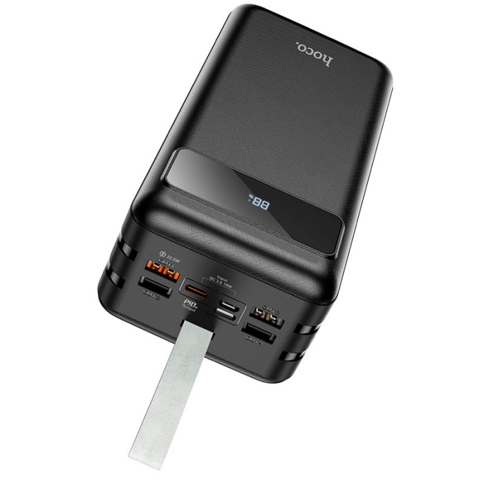 Повербанк Hoco J86B 60000mAh,  Lightning / Type-C / Micro USB / 4 х USB / 20W / 5A, Black