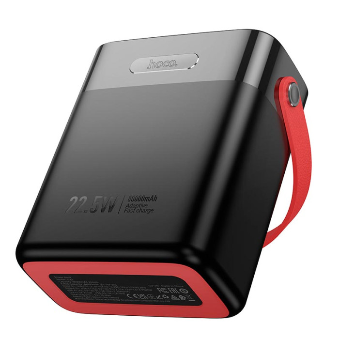 Повербанк Hoco J143 80000mAh, 2 х Type-C / 3 х USB / 22.5W / 3A, Black