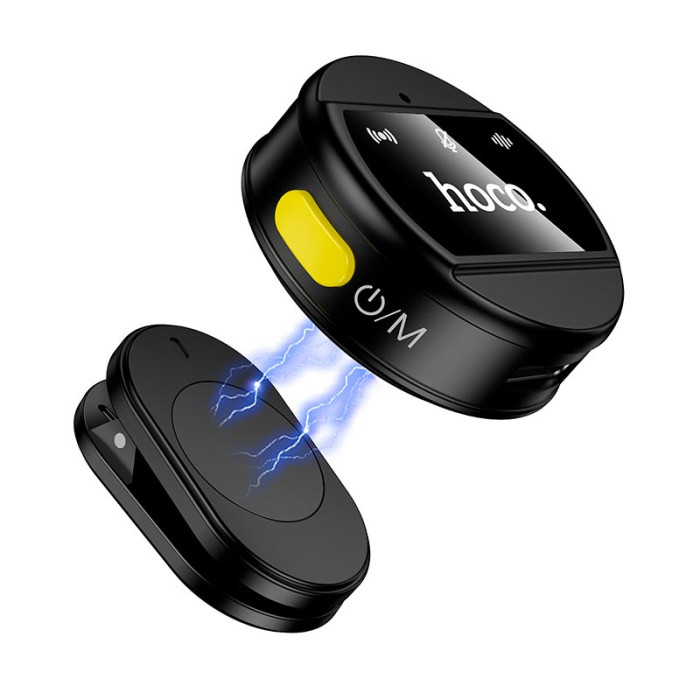 Бездротовий петличний мікрофон HOCO L21 Lightning Black